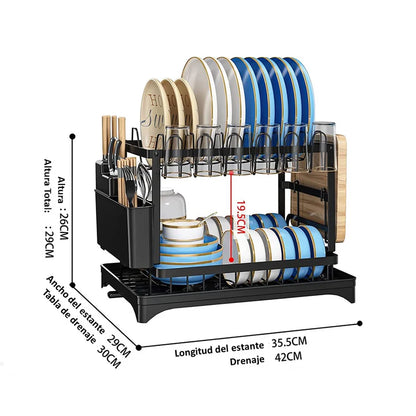 Escurridor Multifuncional para Platos de 2 Alturas